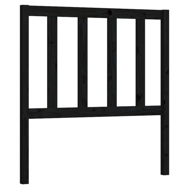 Berkfield Home Bed Headboard Black 96x4x100 cm Solid Wood Pine - Size: 96 x 4 x 100 cm - image 1