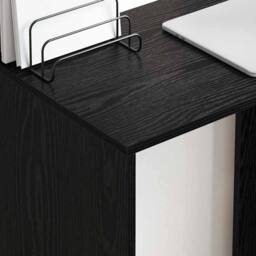 Berkfield Home Black Oak Computer Desk Black oak Solid wood, MDF Compact - thumbnail 4