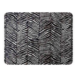Benjamin Tate Design Zebra Grunge Print Blanket in Natural - Size: 120 cm x 150 cm - thumbnail 1
