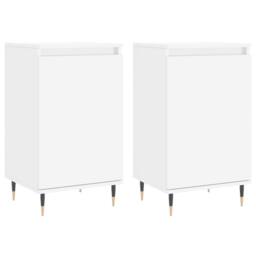 Berkfield Home Sideboards 2 pcs White 40x35x70 cm Engineered Wood - Size: 40 x 35 x 70 cm - thumbnail 3