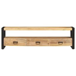 Berkfield Home TV Cabinet 150x30x45 cm Solid Mango Wood in Brown - Size: 150 x 30 x 45 cm - thumbnail 2