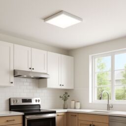 CGC Lighting Altar Grey Square LED Ceiling Light, 4000K, 24W, 1680lm, IP44 - thumbnail 3