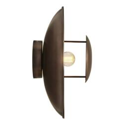 Industville Boston Round Metal Diffuser Wall Light in Bronze - Size: Medium - thumbnail 3