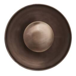 Industville Boston Round Metal Diffuser Wall Light in Bronze - Size: Medium