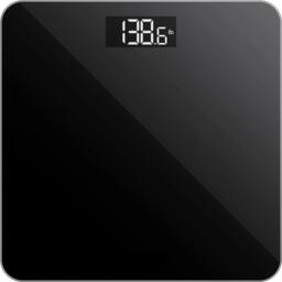 NESTLUNE LCD Digital Bathroom Scale 180KG Electronic Body in Black - Size: 60 cm x 100 cm