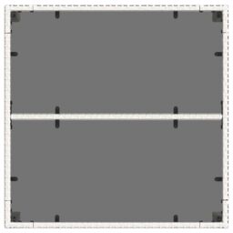 Berkfield Home Garden Table with Glass Top White 90x90x75 cm Poly Rattan - Size: 90 x 90 x 75 cm - thumbnail 8