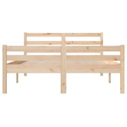 Berkfield Home Bed Frame Solid Wood 140x200 cm in Brown - thumbnail 5
