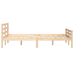 Berkfield Home Bed Frame Solid Wood 140x200 cm in Brown - thumbnail 6
