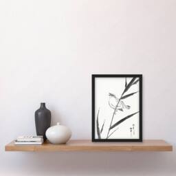 Artery8 Reed Bunting & Reed Japanese Japan Framed Wall Art Print Numata Kashu - Size: A4 - thumbnail 4