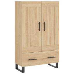 Berkfield Home Highboard Sonoma Oak 69.5x31x115 cm Engineered Wood in Tan - thumbnail 3