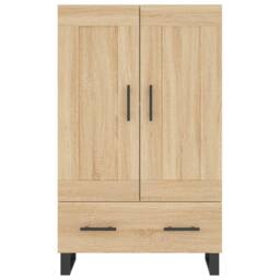 Berkfield Home Highboard Sonoma Oak 69.5x31x115 cm Engineered Wood in Tan - thumbnail 5