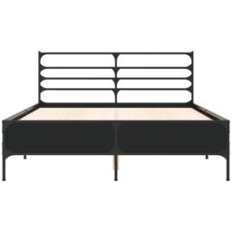 Berkfield Home Bed Frame without Mattress Black 140x200 cm - thumbnail 4