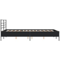 Berkfield Home Bed Frame without Mattress Black 140x200 cm - thumbnail 5