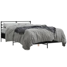 Berkfield Home Bed Frame without Mattress Black 140x200 cm - thumbnail 2