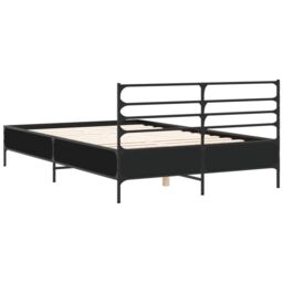 Berkfield Home Bed Frame without Mattress Black 140x200 cm - thumbnail 6