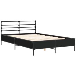 Berkfield Home Bed Frame without Mattress Black 140x200 cm - thumbnail 3