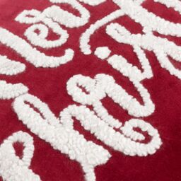 Paoletti Winter Merry Christmas Embroidered 100% Cotton Cushion in Red - Size: 50 cm x 35 cm - thumbnail 7