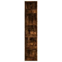Berkfield Home Bookcase Smoked Oak 40x30x189 cm Engineered Wood in Brown - Size: 40 x 30 x 189 cm - thumbnail 4