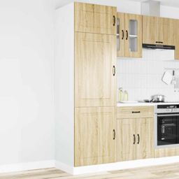 Berkfield Home Kitchen Cupboard Kalmar Sonoma Oak Engineered Wood in Brown - thumbnail 1