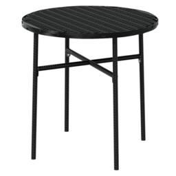 Berkfield Home 3 Piece Garden Dining Set Poly Rattan Black - thumbnail 5