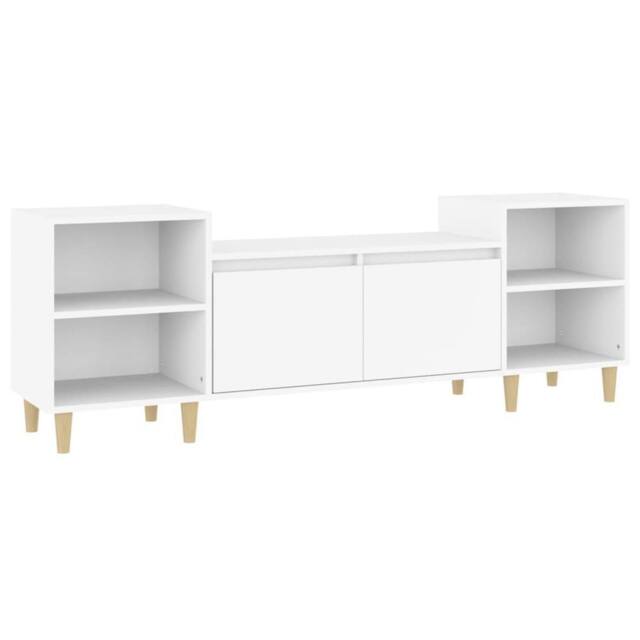 Berkfield Home TV Cabinet White 160x35x55 cm Engineered Wood - Size: 160 x 35 x 55 cm - image 1