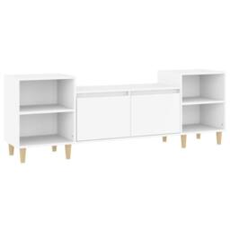 Berkfield Home TV Cabinet White 160x35x55 cm Engineered Wood - Size: 160 x 35 x 55 cm - thumbnail 1