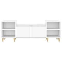 Berkfield Home TV Cabinet White 160x35x55 cm Engineered Wood - Size: 160 x 35 x 55 cm - thumbnail 6