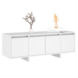 Berkfield Home TV Cabinet White 120x30x40.5 cm Engineered Wood - thumbnail 4