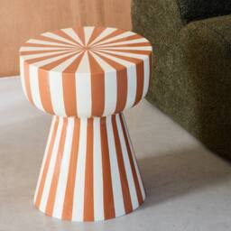 sweeek Side table, coffee table, bedside table, enamelled steel two-tone in Terracotta - thumbnail 6