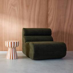 sweeek Side table, coffee table, bedside table, enamelled steel two-tone in Terracotta - thumbnail 4