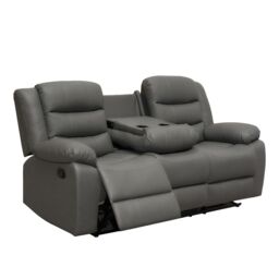 Snugg Furniture UK Limited Roman Leather Recliner 3 Seater sofa in Grey - thumbnail 2