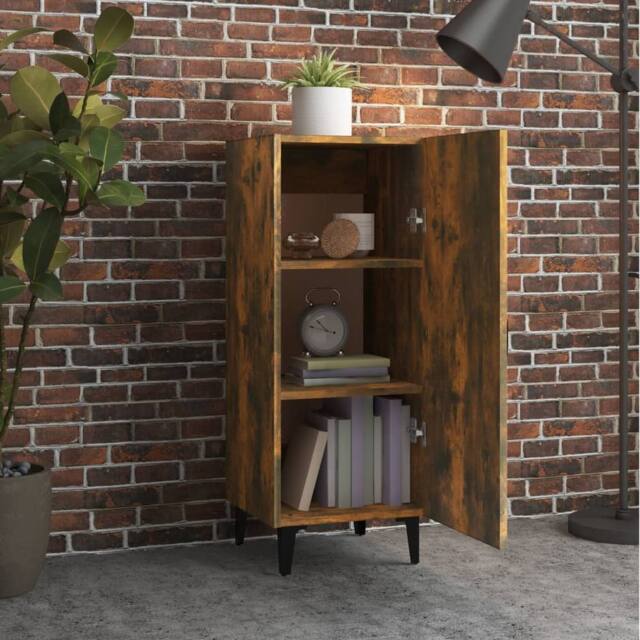 Berkfield Home Sideboard Smoked Oak 34.5x34x90 cm Engineered Wood in Brown - image 1