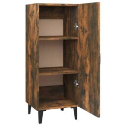 Berkfield Home Sideboard Smoked Oak 34.5x34x90 cm Engineered Wood in Brown - thumbnail 8