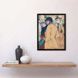 Artery8 Toulouse Lautrec Framed Wall Art Print Alfred la Guigne in a Cafe - Size: A4 - thumbnail 2