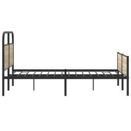 Berkfield Home Bed Frame without Mattress 140x190 cm Sonoma Oak Engineered Wood in Brown - thumbnail 6