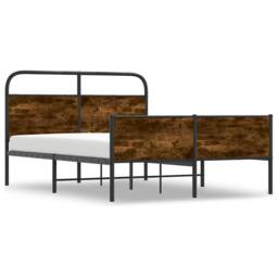Berkfield Home Bed Frame without Mattress 140x190 cm Sonoma Oak Engineered Wood in Brown - thumbnail 3