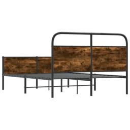 Berkfield Home Bed Frame without Mattress 140x190 cm Sonoma Oak Engineered Wood in Brown - thumbnail 7