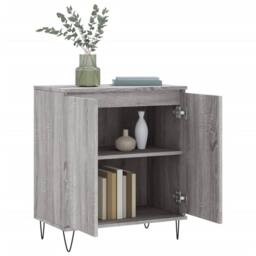 Berkfield Home Sideboard Grey Sonoma 60x35x70 cm Engineered Wood - Size: 60 x 35 x 70 cm - thumbnail 4