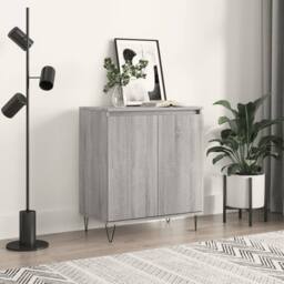 Berkfield Home Sideboard Grey Sonoma 60x35x70 cm Engineered Wood - Size: 60 x 35 x 70 cm - thumbnail 2