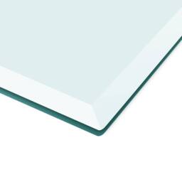 Berkfield Home Table Top Tempered Glass Square 800x800 mm in Black - thumbnail 3