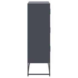 Berkfield Home Sideboard Anthracite 68.5x38.5x123.5 cm Steel in Charcoal - thumbnail 7
