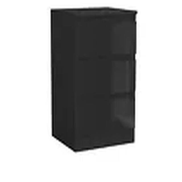 Havendro Black + Black 3 Drawer Wooden Bedroom Chest Cabinet No Handle - image 1