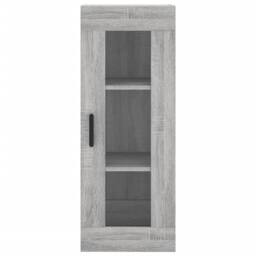 Berkfield Home Highboard Grey Sonoma 34.5x34x180 cm Engineered Wood - thumbnail 6