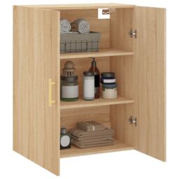 Berkfield Home Wall Mounted Cabinet Sonoma Oak 69.5x34x90 cm in Brown - thumbnail 5