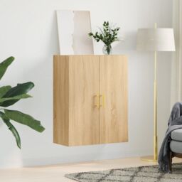 Berkfield Home Wall Mounted Cabinet Sonoma Oak 69.5x34x90 cm in Brown - thumbnail 3
