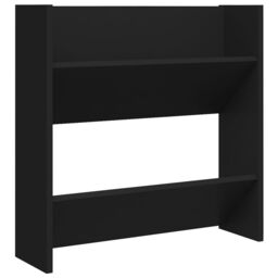 Berkfield Home Wall Shoe Cabinets 4 pcs Black 60x18x60 cm Engineered Wood - Size: 60 x 18 x 60 cm - thumbnail 6