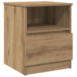 Berkfield Home Bedside Cabinets 2 pcs Artisan Oak 40x40x50 cm Engineered Wood in Brown - Size: 40 x 40 x 50 cm - thumbnail 4