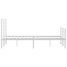 Berkfield Home Metal Bed Frame with Headboard & Footboard White 160x200 cm - thumbnail 7