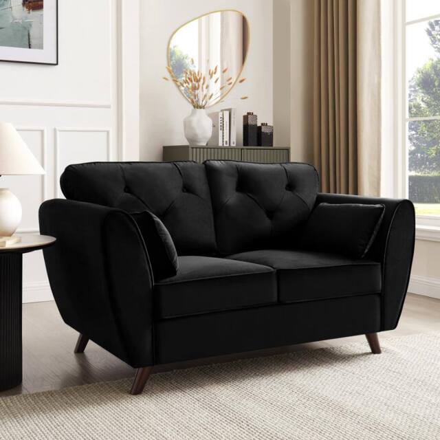 Home Detail Mona 2 Seater Sofa in Black - image 1