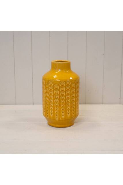 KDMD Yellow Charming Ceramic Vase - 25mm in Mustard - image 1